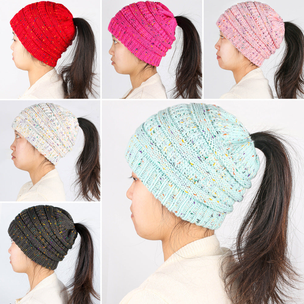 Wholesale Woolen Hat Ponytail Hat Knitted Hat